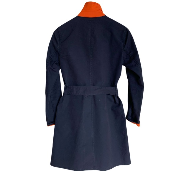 Michael Kors Navy & Orange Trench Coat. XS - Picture 4 of 6